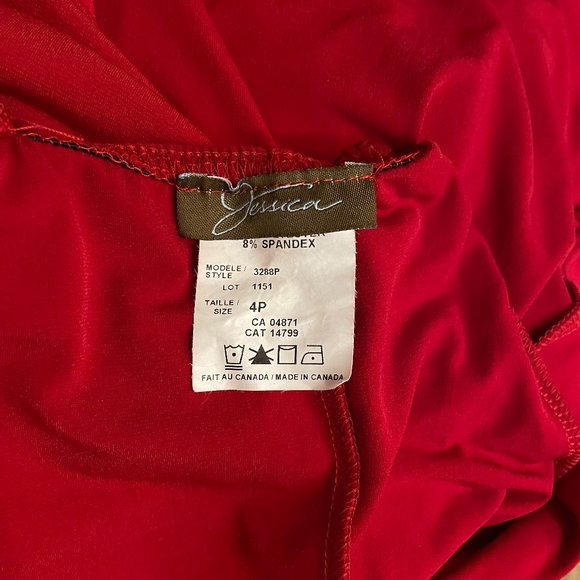 Jessica - red - mini dress - size 4P - Picture 7 of 7